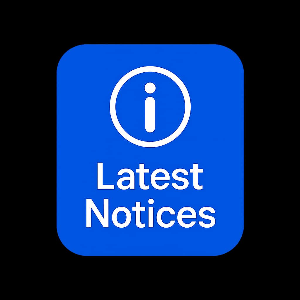 Icon representing DMWin notices as a user guide resource.