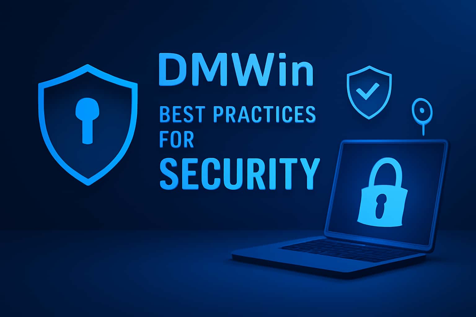 Informational image depicting best practices for DMWin security.