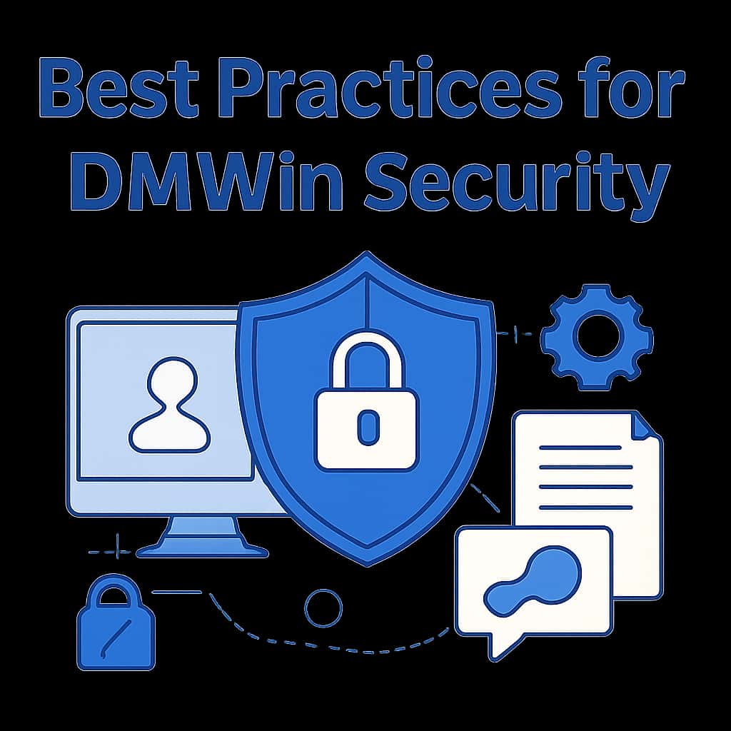 Diagram illustrating DMWin security practices.
