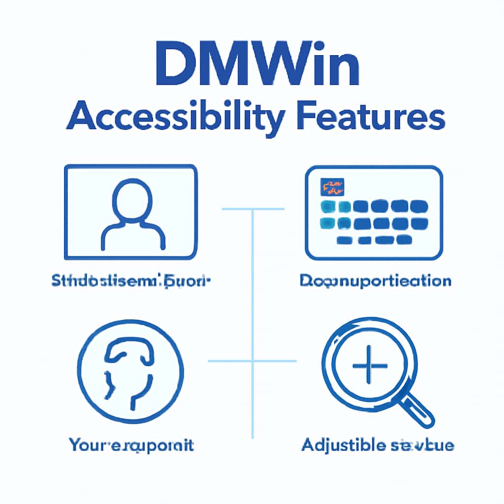 Diagram illustrating DMWin Accessibility Features.