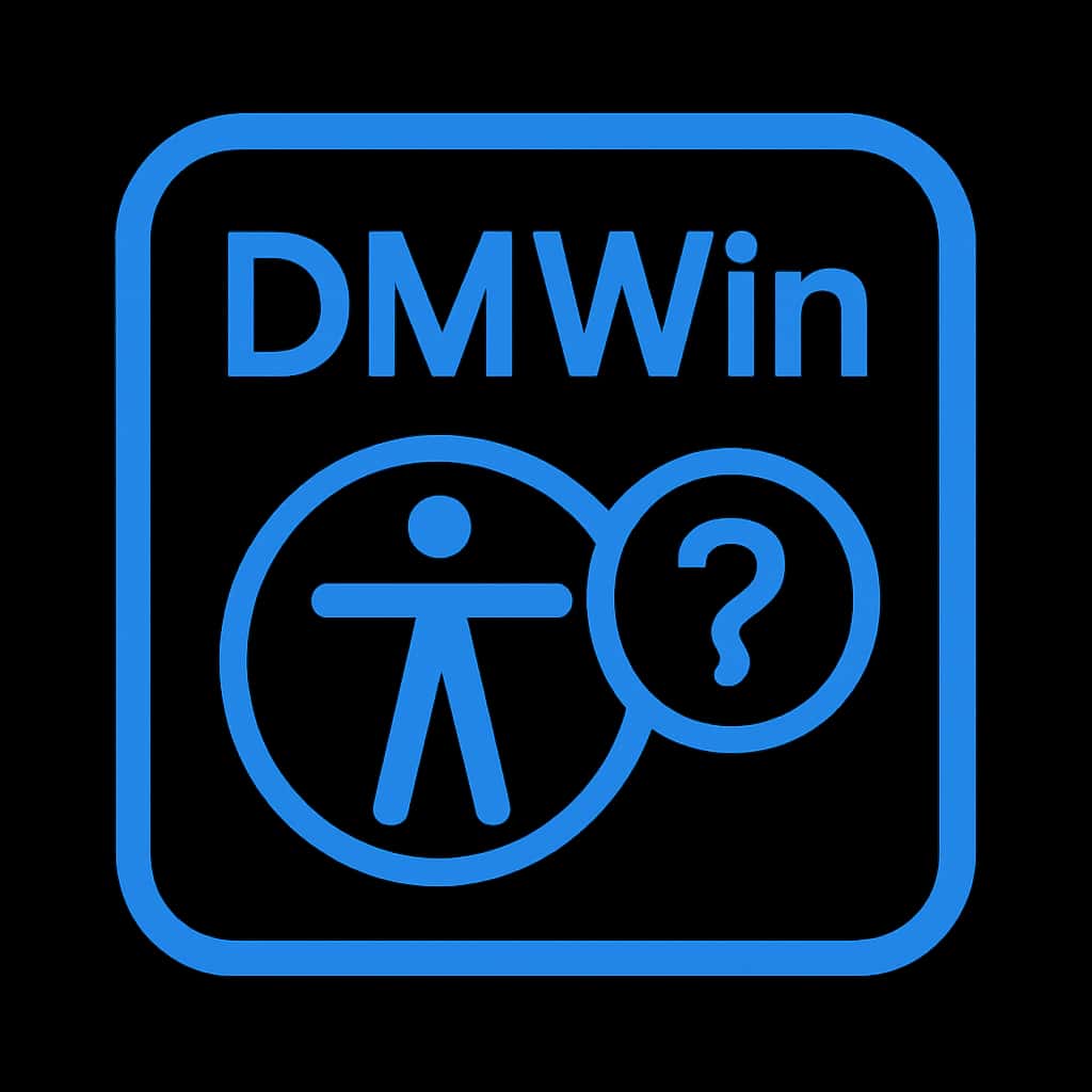 Minimal icon representing DMWin Accessibility Features.