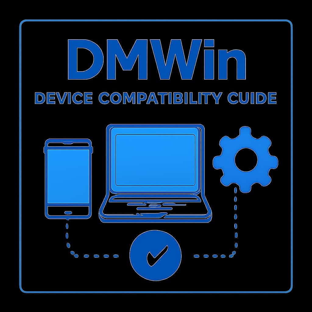 An educational diagram illustrating DMWin device compatibility.