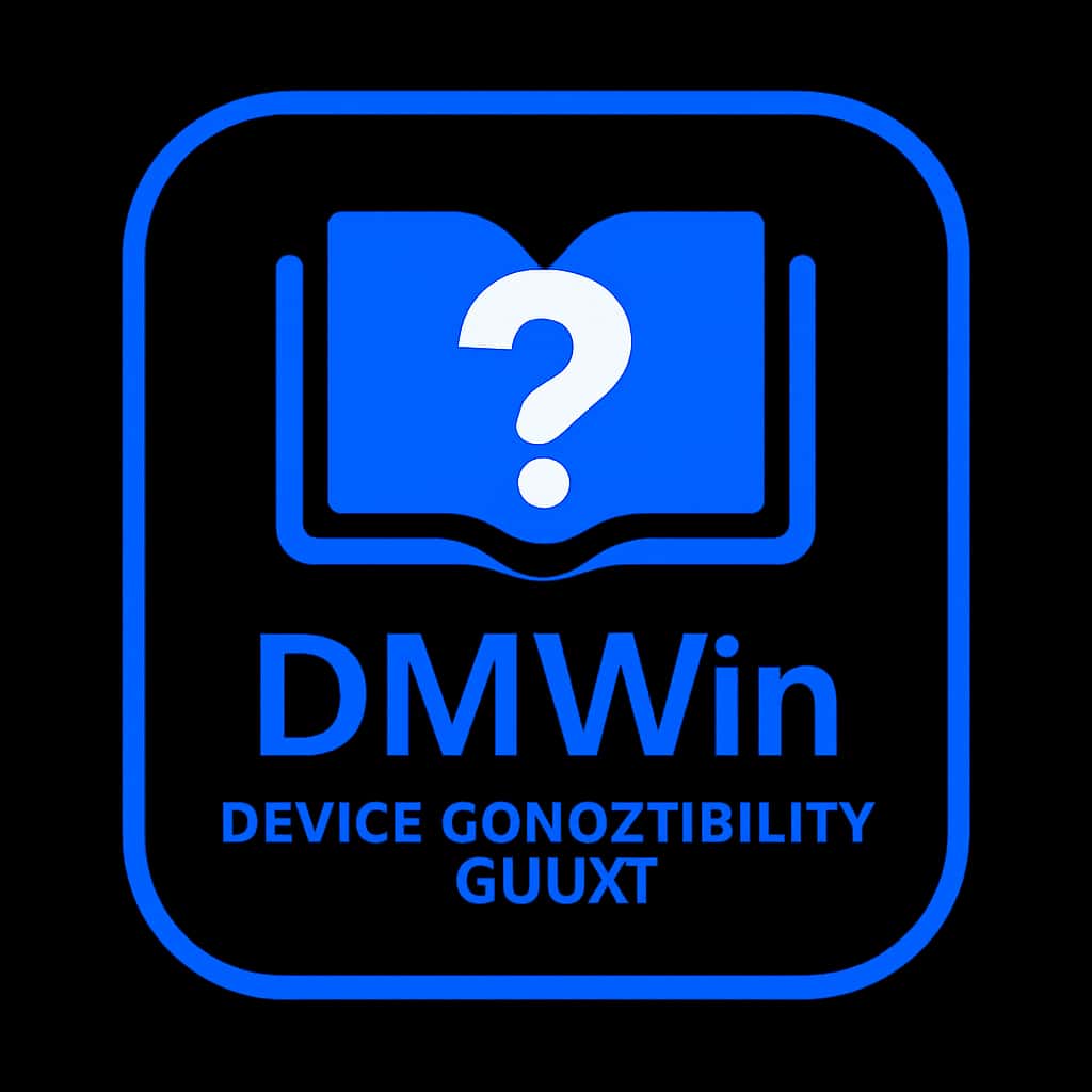 A minimal badge representing the DMWin Device Compatibility Guide.