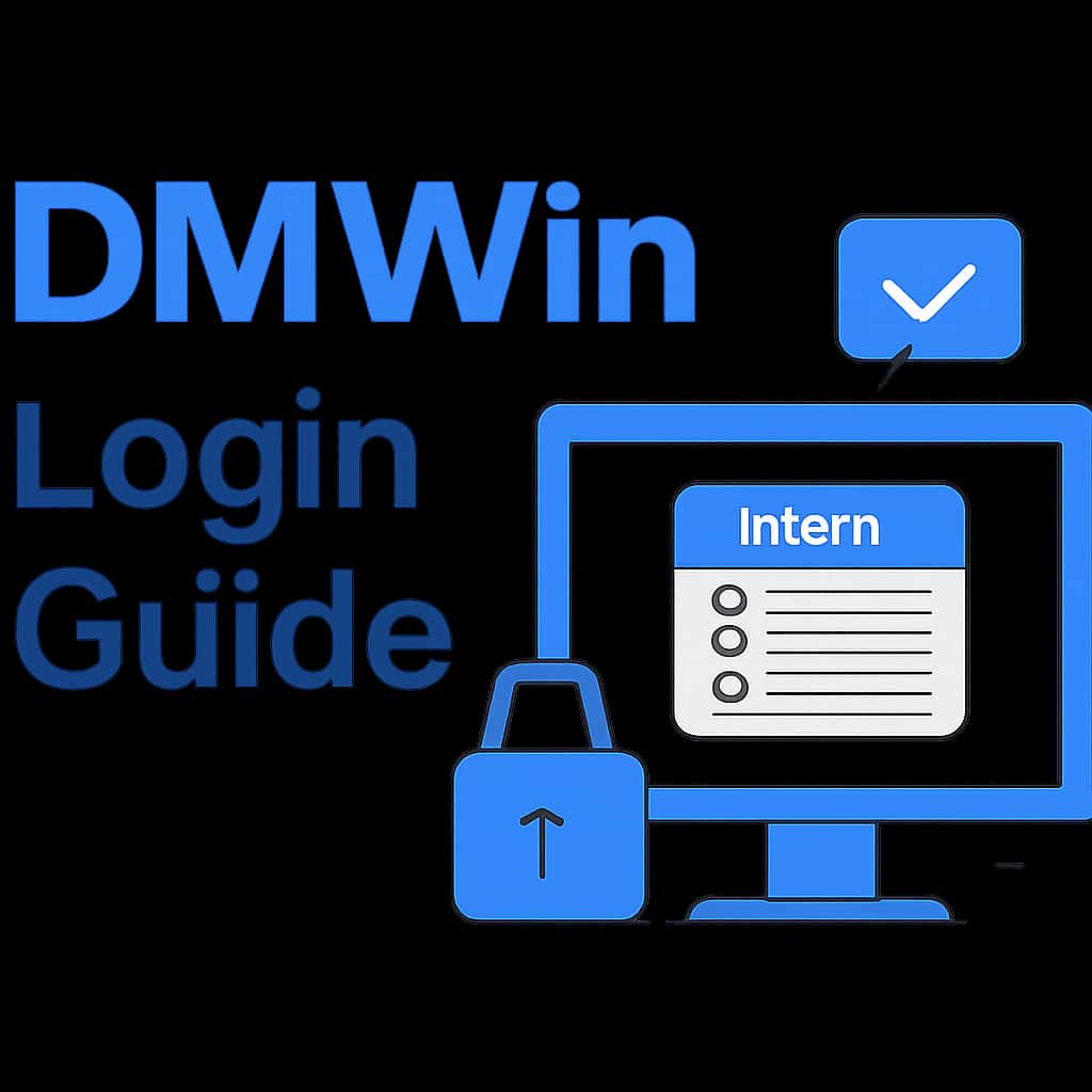 An educational diagram detailing DMWin Login process steps.