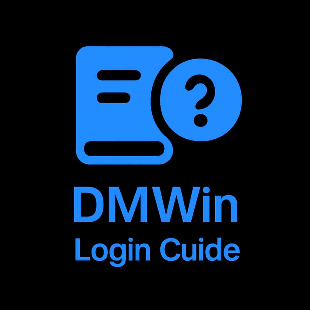 A professional badge representing DMWin Login Guide.