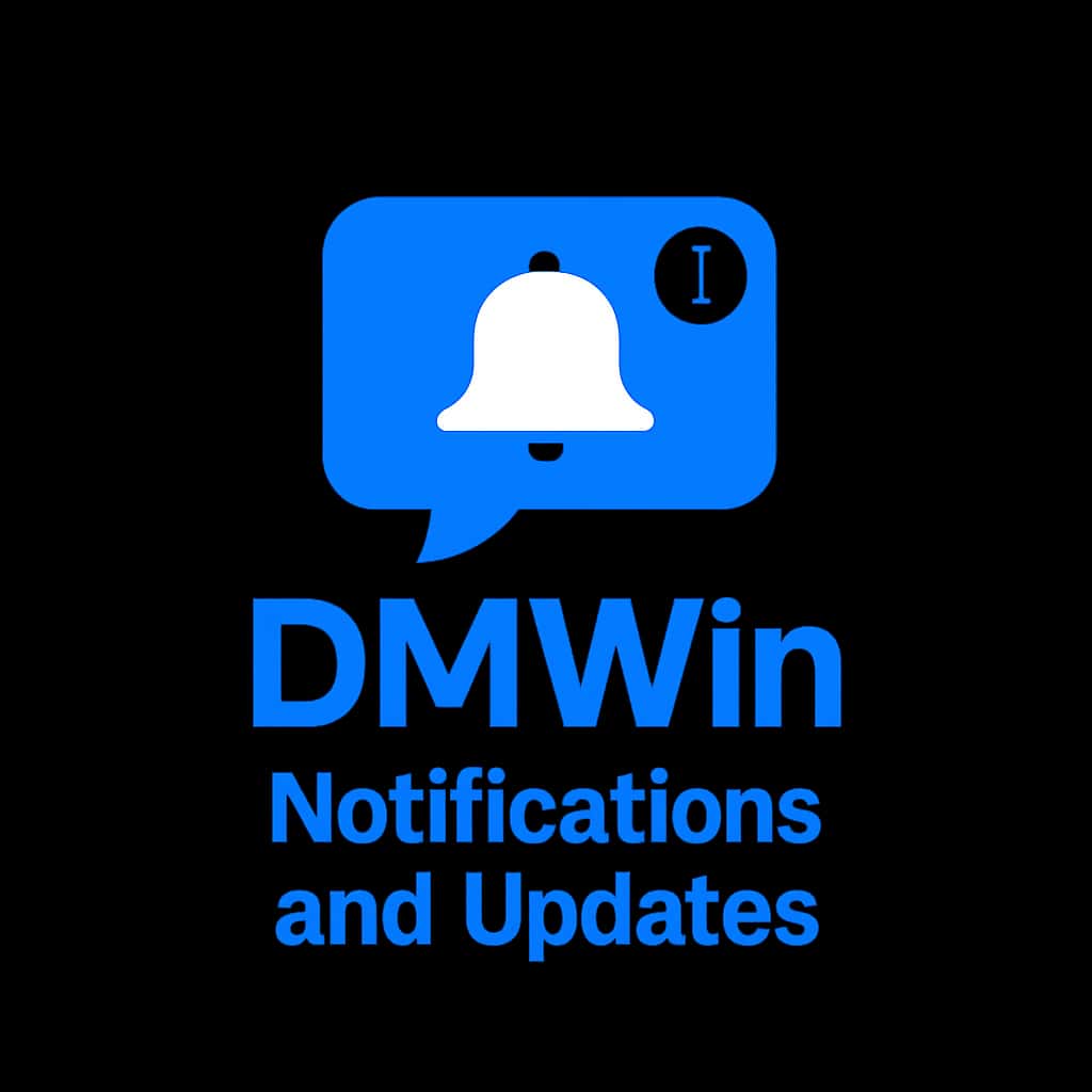 An icon symbolizing DMWin Notifications and Updates, rendered in a clean and modern design.