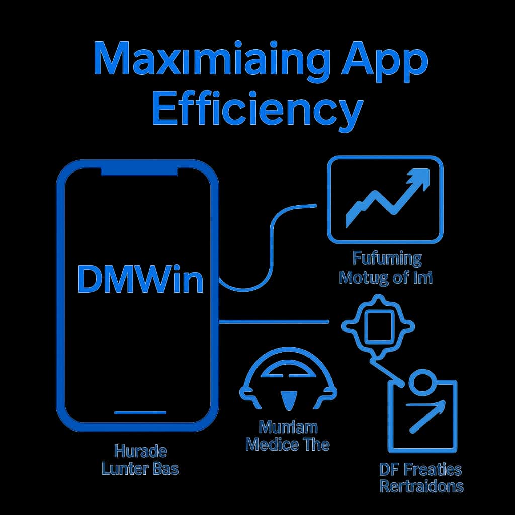 An educational diagram illustrating optimization tips for DMWin usage.