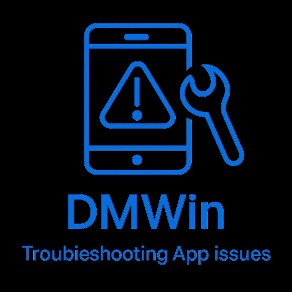 Icon representing DMWin app troubleshooting guidance.